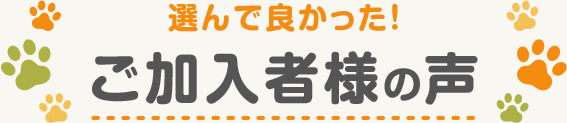 選んで良かった！ご加入者様の声