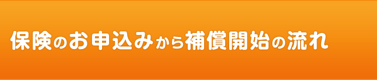 保険のお申込みから補償開始の流れ