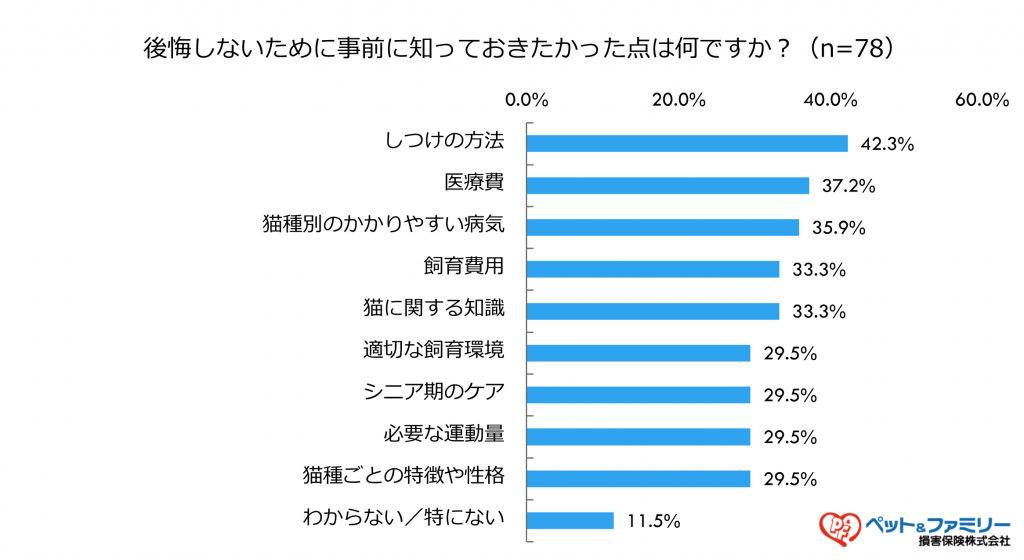 3割以上の飼い主さんが感じている！猫を飼う前に知っておきたかったこと